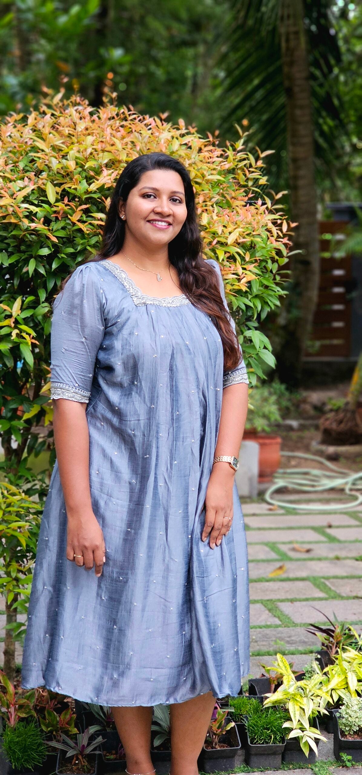 Moha Hash  Vichithra Silk Pleated Kurti image 0